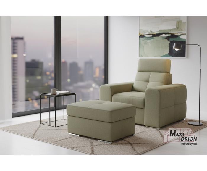 Ukázka interiéru – takto může vypadat Váš taburet Kanton v kombinaci s křeslem Kanton v nabídce