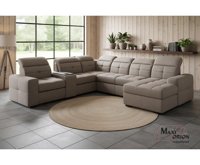 Fotogalerie Sedací souprava Kanton do U s barem a el. křeslem