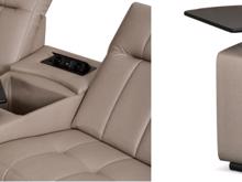 Fotogalerie Rozkládací rohová sedačka s elektrickým křeslem a barem do U - Marshall 