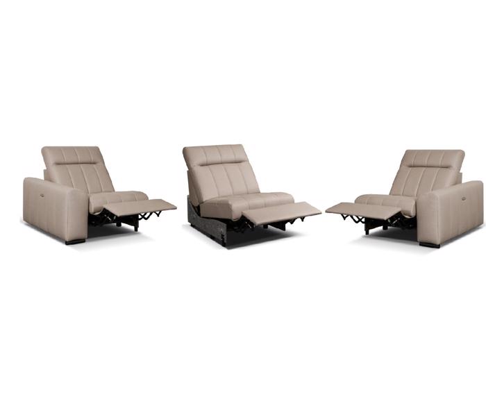 Fotogalerie Rozkládací rohová sedačka s elektrickým křeslem a barem do U - Marshall 