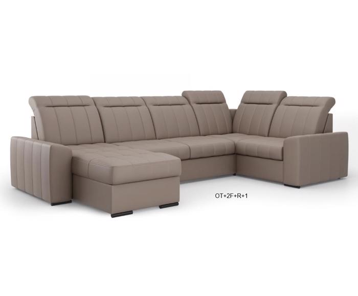 Fotogalerie Luxusní rohová rozkládací sedací souprava Marshall do U