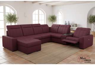 Rohová sedací souprava s barem Marshall do U