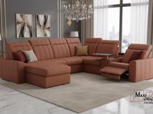 Fotogalerie Rozkládací rohová sedačka s elektrickým křeslem a barem do U - Marshall 