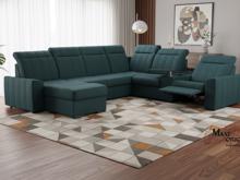 Fotogalerie Rozkládací rohová sedačka s elektrickým křeslem a barem do U - Marshall 