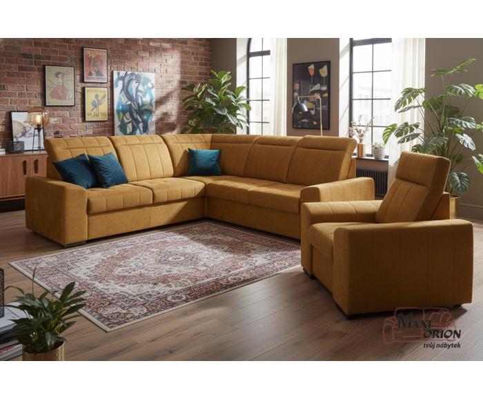 Ukázka interiéru – takto může vypadat Vaše křeslo Marshall v kombinaci se sedací soupravou Marshall v nabídce