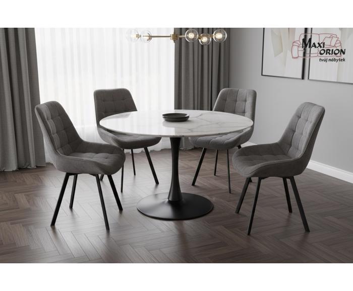 Ukázka interiéru – otočná jídelní židle Moty Velvet 