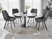 Fotogalerie Otočná jídelní židle Moty Velvet - šedá 