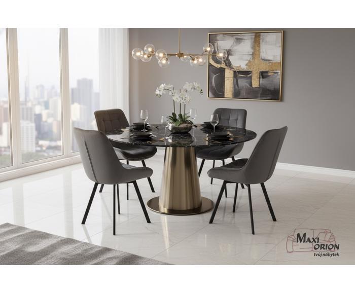 Ukázka interiéru – otočná jídelní židle Moty Velvet 