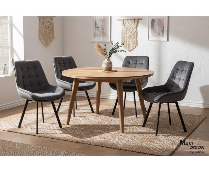 Ukázka interiéru – otočná jídelní židle Moty Velvet 