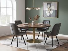 Fotogalerie Otočná jídelní židle Moty Velvet - šedá 