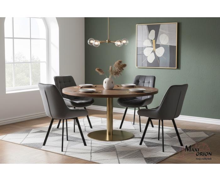 Ukázka interiéru – otočná jídelní židle Moty Velvet 