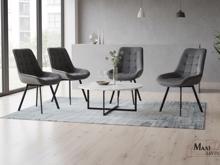 Fotogalerie Otočná jídelní židle Moty Velvet - šedá 