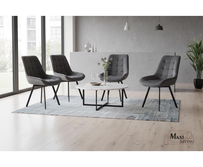 Ukázka interiéru – otočná židle Moty Velvet nejen k jídelnímu stolu