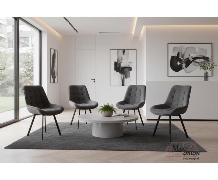 Ukázka interiéru – otočná židle Moty Velvet nejen k jídelnímu stolu