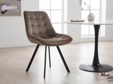 Fotogalerie Otočná jídelní židle Moty Velvet - Cappuccino
