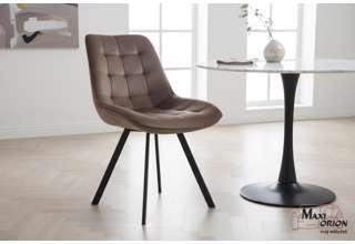 Otočná jídelní židle Moty Velvet - Cappuccino