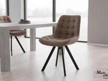 Fotogalerie Otočná jídelní židle Moty Velvet - Cappuccino