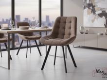 Fotogalerie Otočná jídelní židle Moty Velvet - Cappuccino