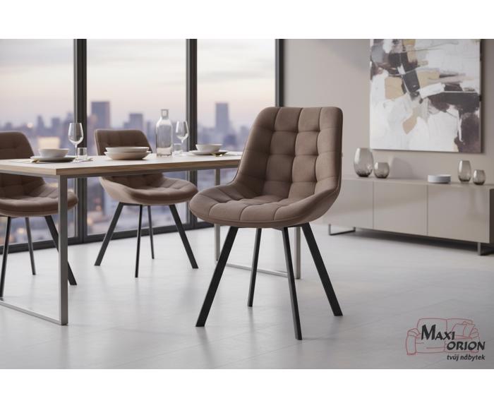 Fotogalerie Otočná jídelní židle Moty Velvet - Cappuccino