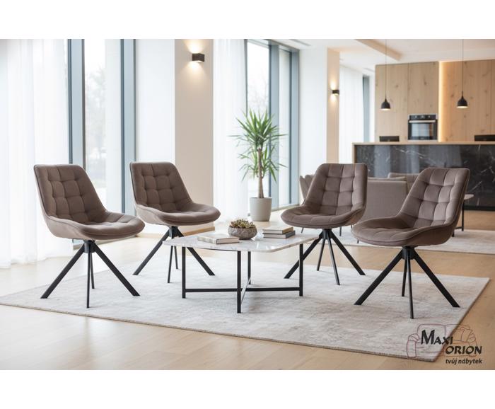 Ukázka interiéru – otočná židle Moty Velvet nejen k jídelnímu stolu