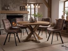 Fotogalerie Otočná jídelní židle Moty Velvet - Cappuccino