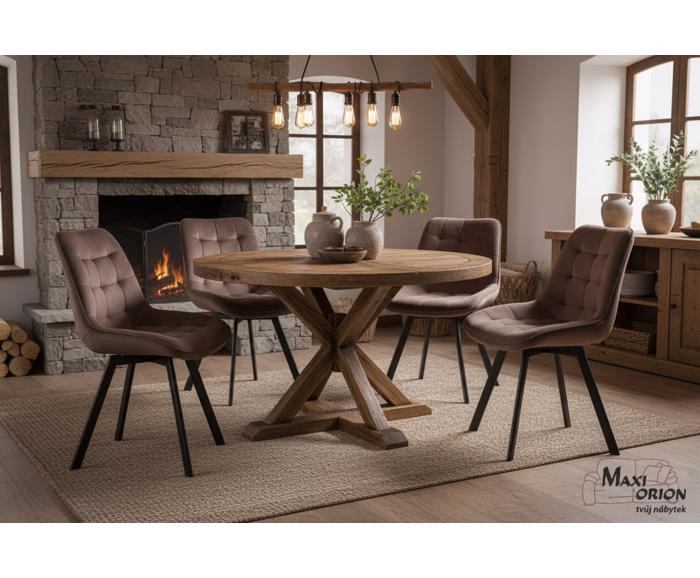 Ukázka interiéru – otočná židle Moty Velvet nejen k jídelnímu stolu