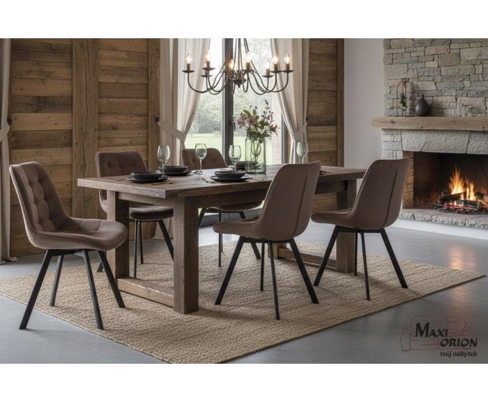 Ukázka interiéru – otočná židle Moty Velvet nejen k jídelnímu stolu