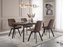 Fotogalerie Otočná jídelní židle Moty Velvet - Cappuccino