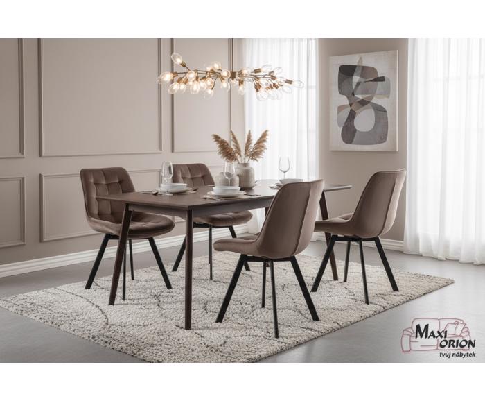 Ukázka interiéru – otočná židle Moty Velvet nejen k jídelnímu stolu