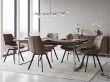 Fotogalerie Otočná jídelní židle Moty Velvet - Cappuccino