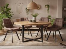 Fotogalerie Otočná jídelní židle Moty Velvet - Cappuccino