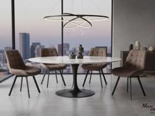 Fotogalerie Otočná jídelní židle Moty Velvet - Cappuccino