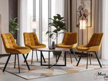 Fotogalerie Otočná jídelní židle Moty Velvet - Curry 