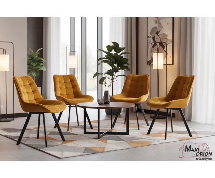 Ukázka interiéru – otočná židle Moty Velvet nejen k jídelnímu stolu