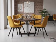 Fotogalerie Otočná jídelní židle Moty Velvet - Curry 