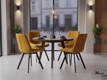 Fotogalerie Otočná jídelní židle Moty Velvet - Curry 