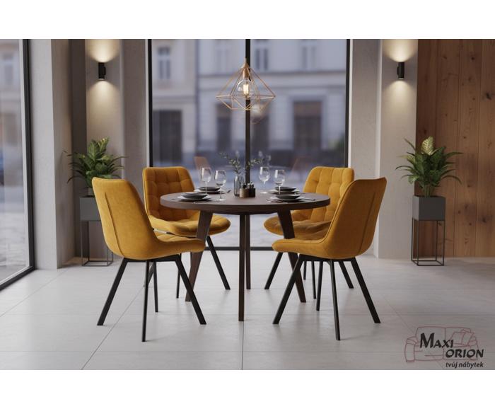 Ukázka interiéru – otočná židle Moty Velvet nejen k jídelnímu stolu