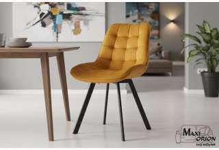 Otočná jídelní židle Moty Velvet - Curry 