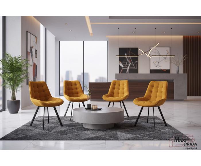 Ukázka interiéru – otočná židle Moty Velvet nejen k jídelnímu stolu