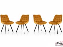 Fotogalerie Otočná jídelní židle Moty Velvet - Curry 