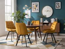 Fotogalerie Otočná jídelní židle Moty Velvet - Curry 