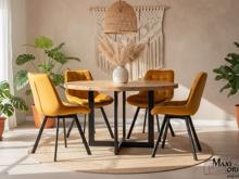 Fotogalerie Otočná jídelní židle Moty Velvet - Curry 