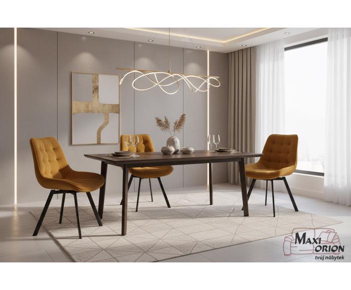 Ukázka interiéru – otočná jídelní židle Moty Velvet 