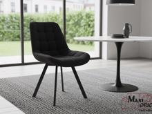Fotogalerie Otočná jídelní židle Moty Velvet - Černá 