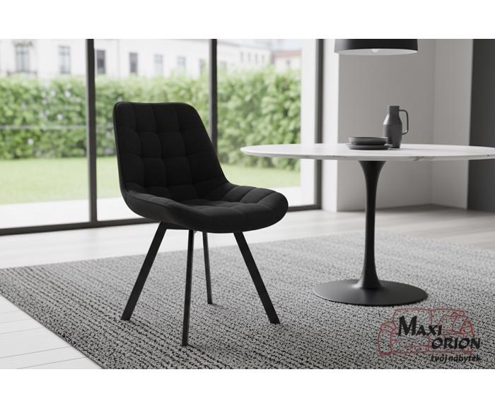 Fotogalerie Otočná jídelní židle Moty Velvet - Černá 