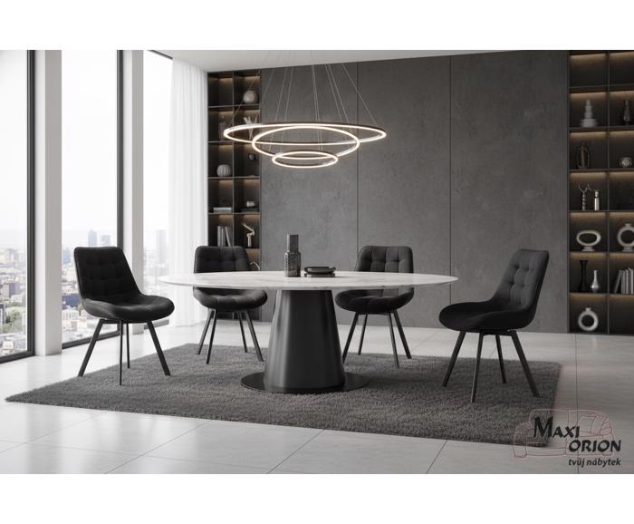 Ukázka interiéru – otočná židle Moty Velvet nejen k jídelnímu stolu