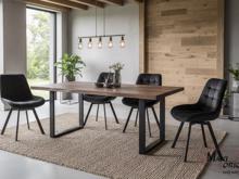 Fotogalerie Otočná jídelní židle Moty Velvet - Černá 