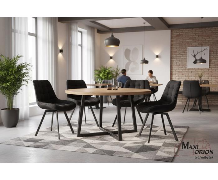 Ukázka interiéru – otočná židle Moty Velvet nejen k jídelnímu stolu