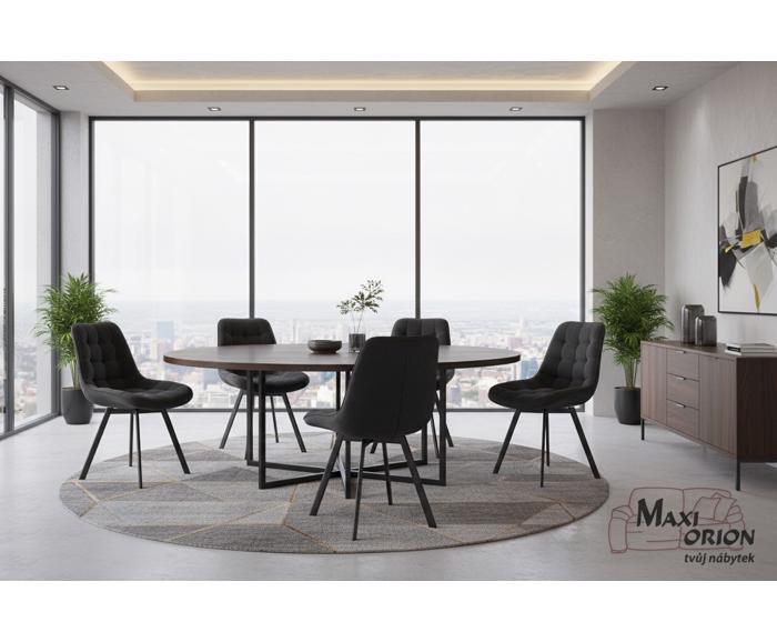 Ukázka interiéru – otočná židle Moty Velvet nejen k jídelnímu stolu