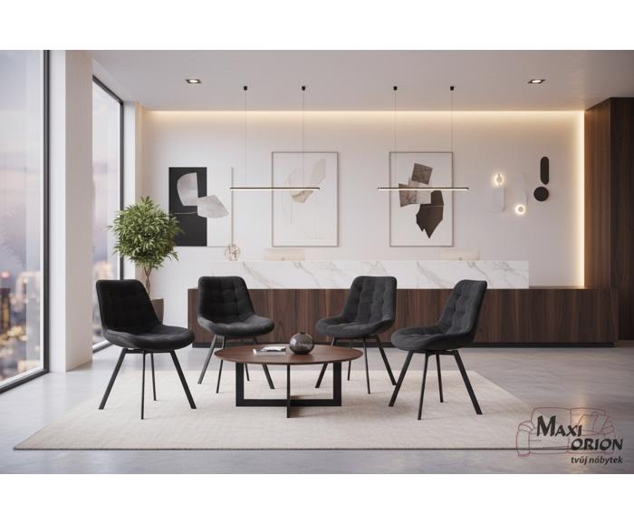 Ukázka interiéru – otočná židle Moty Velvet nejen k jídelnímu stolu